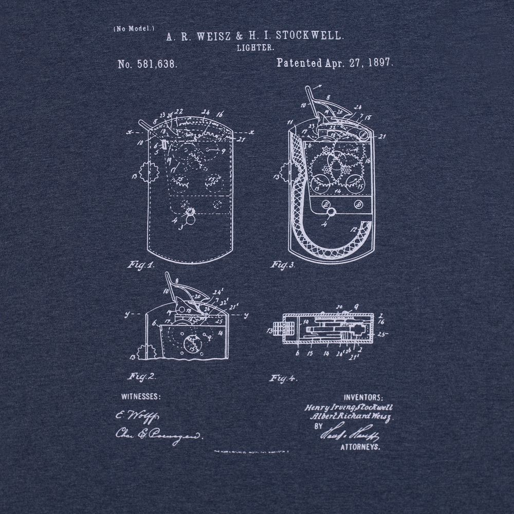Футболка приталенная Old Patents. Lighter, синий меланж — изображение 3