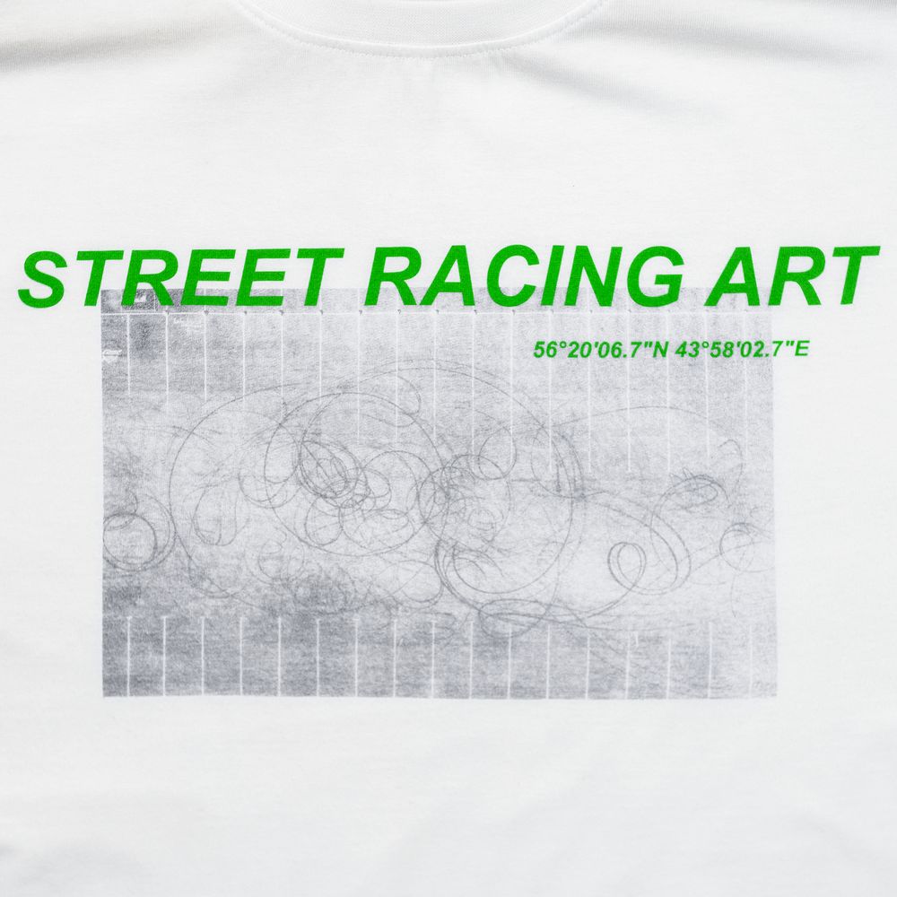 Футболка Street Racing Art, белая — изображение 6