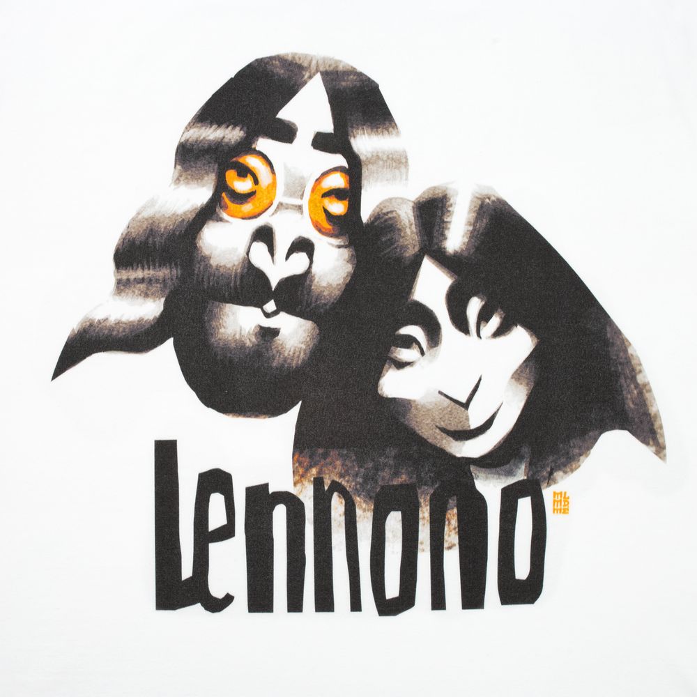 Футболка «Меламед. John Lennon, Yoko Ono», белая — изображение 4