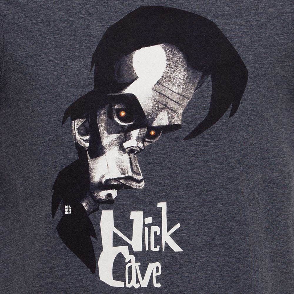 Футболка «Меламед. Nick Cave», темно-синий меланж — изображение 3