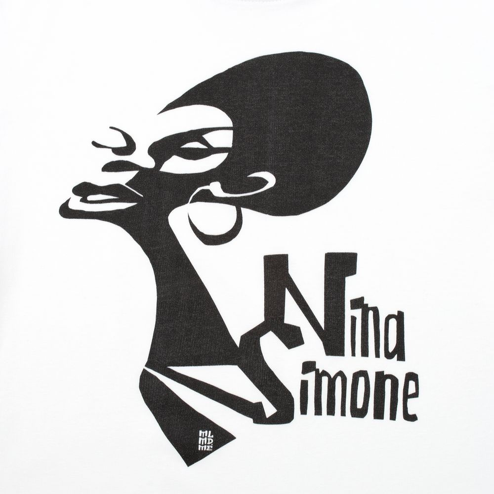 Футболка женская «Меламед. Nina Simone», белая — изображение 3