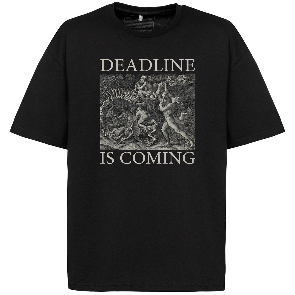 Футболка оверсайз Deadline, черная — изображение 3