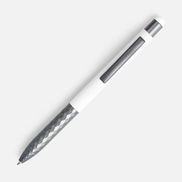 Ручка шариковая Digit Soft Touch со стилусом, белая